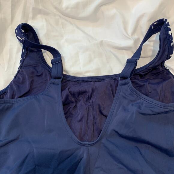 Amoena Women's Asian Garden Full Bodice One Piece Swimsuit Size 16C Pocketed - Picture 4 of 6